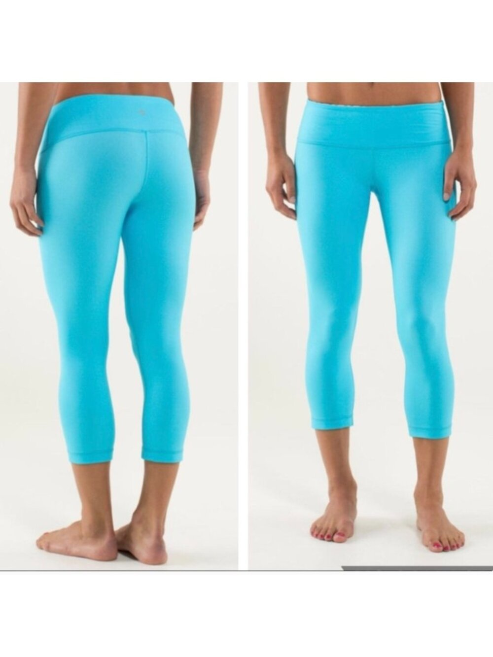 Rare Lululemon Wunder Under Crop Blue Denim